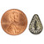Filigree Teardrop Czech Glass Beads 14x10mm 8 Pcs - Black with Gold and Silver Tones