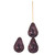 Filigree Teardrop Czech Glass Beads - Metallic Purple