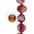 Hexagonal Shaped Mother of Pearl - Burgundy