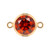 14K Gold Filled CZ Connectors 4mm Garnet - 1 Pair