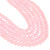 Rondelle Faceted Glass Beads 6mm- Pink