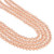 Rondelle Faceted Beads 6mm-Peachy Pink