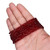 Round Faceted Glass Beads 4mm-Maroon
