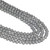 Rondelle Faceted Glass Beads 4mm- Metal Gray