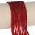 Round Faceted Glass Beads 3mm- Maroon