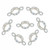 Sterling Silver Bezel Connectors 3mm- 1 Pair