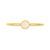 14K Gold Filled 4mm White Bello Opal Bezel Ring Size 7