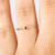14k Gold Filled Deep Red CZ Stacking Ring Size 5
