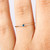 14k Gold Filled Deep Blue CZ Stacking Ring Size 5