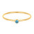 14k Gold Filled Deep Blue CZ Stacking Ring Size 6