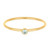 14k Gold Filled Aqua Blue CZ Stacking Ring Size 6