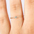 14k Gold Filled Aqua Blue CZ Stacking Ring Size 7
