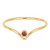 14k Gold Filled Chevron Ring w/CZ Size 7 -Deep Red