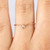 14K Gold Filled Chevron Ring w/CZ Size 5-Pink