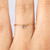 14K Gold Filled Chevron Ring w/CZ Size 7-Light Purple
