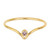 14K Gold Filled Chevron Ring w/CZ Size 6-Light Purple