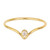 14K Gold Filled Chevron Ring w/CZ Size 6- Clear