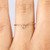 14K Gold Filled Chevron Ring w/CZ Size 6- Clear