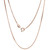 Sterling Silver 18” 1mm Rose Gold Plated Box Chain