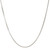 Sterling Silver 16” 1mm Rhodium Plated Box Chain Necklace