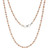 Sterling Silver 16” 2.5mm Rose Gold Plated Two-Tone Ball Necklace
