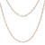 Sterling Silver 16” 2.5mm Rose Gold Plated Two-Tone Ball Necklace
