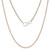 Sterling Silver 18” 1.5mm Rose Gold Plated Two-Tone Ball Necklace