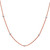 Sterling Silver 16” 1.3mm Rose Gold Plated Rope Chain w/ Bead Necklace