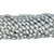 Oval Crystal Glass Pearls 4x6mm- Silver