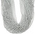 Oval Crystal Glass Pearls 4x6mm- Silver