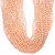 Oval Crystal Glass Pearls 3x5mm- Pale Copper
