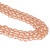 Oval Crystal Glass Pearls 3x5mm- Pale Copper