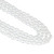 Oval Crystal Glass Pearls 3x5mm- White
