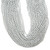 Oval Crystal Glass Pearls 3x5mm- Silver