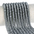 Rondelle Crystal Glass Pearls 6mm- Charcoal Gray