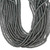 Rondelle Crystal Glass Pearls 6mm- Charcoal Gray