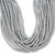 Rondelle Crystal Glass Pearls 6mm- Silver