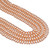 Rondelle Crystal Glass Pearls 6mm-Pale Copper