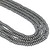 Rondelle Crystal Glass Pearls 4mm-Charcoal Gray