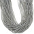 Rondelle Crystal Glass Pearls 4mm-Silver