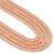 Rondelle Crystal Glass Pearls 4mm-Pale Copper
