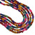 Dyed Hammer Square-Cut Shell 6mm-Multicolored