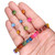 Dyed Hammer Square-Cut Shell 6mm-Multicolored