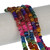Dyed Hammer Square-Cut Shell 6mm-Multicolored