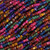 Dyed Hammer Square-Cut Shell 6mm-Multicolored