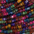 Dyed Hammer Square-Cut Shell 7mm-Multicolored