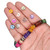 Dyed Hammer Shell Heishi Beads 8mm - Multicolored