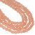 African Recycled Glass Beads 7-9mm Frosted Pink
