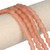 African Recycled Glass Beads 7-9mm Frosted Pink