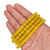 African Recycled Glass Beads 7-9mm Frosted Yellow